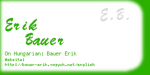 erik bauer business card